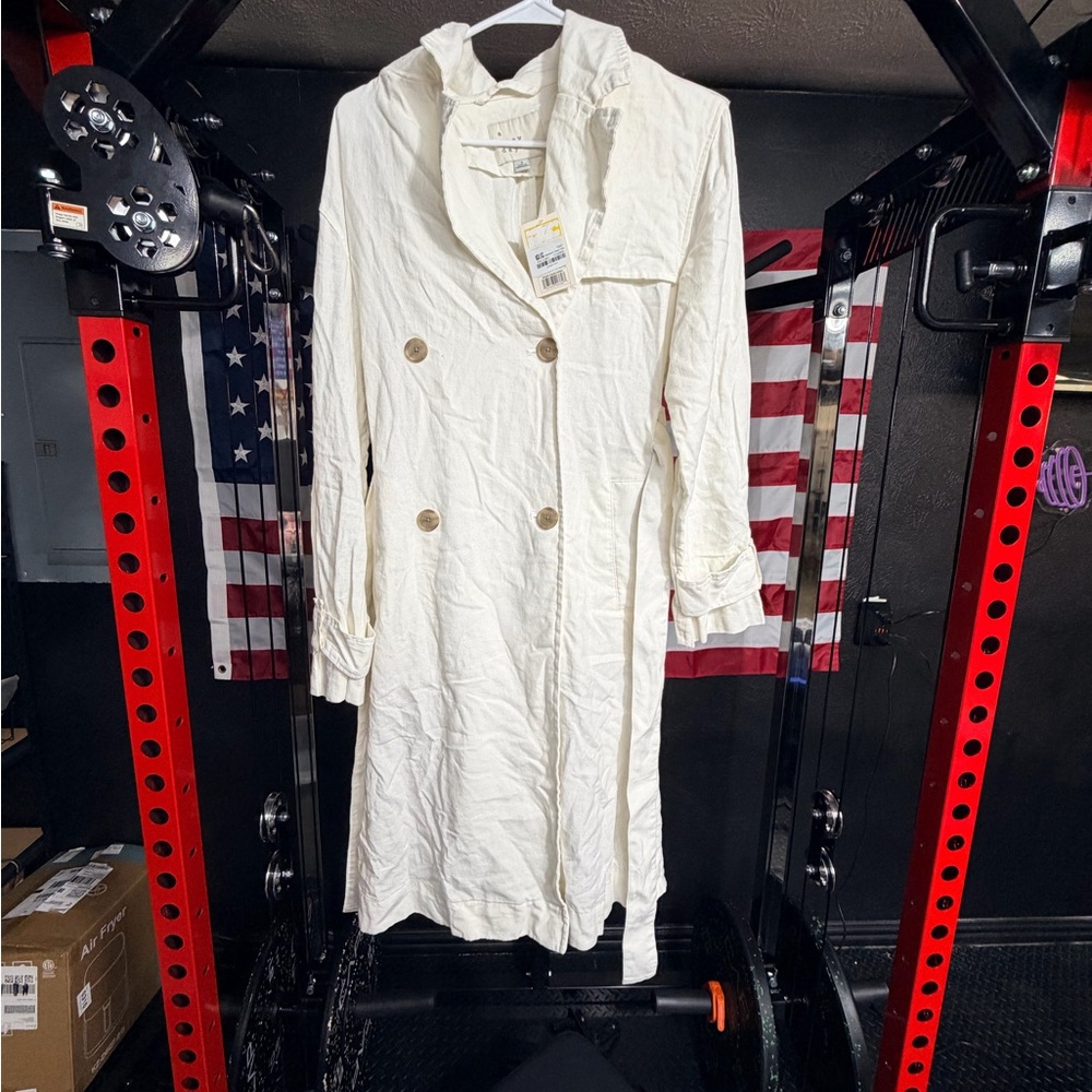 a new day Cream Double-Breasted Trench Coat